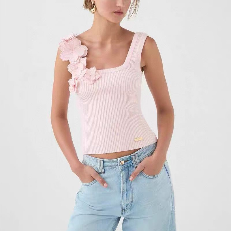 Aje Splendour Flower Knit Tank, Xs S M